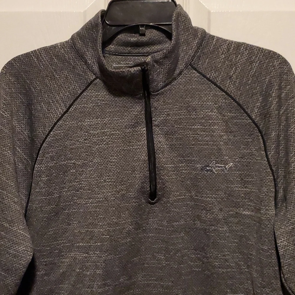 Greg Norman Men's Half Zip Gray Pullover Sweater - Size Medium